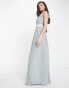 Фото #8 товара TFNC Bridesmaid bow back maxi dress in sage green