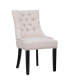 Фото #6 товара Upholstered Wingback Button Tufted Dining Chair Set of 2