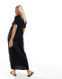 Vero Moda Maternity buttondown midi dress in black Черный, XS - фото #4