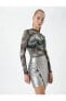 Фото #5 товара Юбка Koton Mini Wrap Silver Asymmetrical Cut