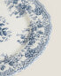 Floral earthenware dinner plate