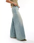 Фото #3 товара River Island midrise wide leg jean in lightwash blue