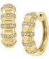 ფოტო #1 პროდუქტის EFFY® Diamond Multirow Small Huggie Hoop Earrings (1/5 ct. t.w.) in 14k Gold, 0.625"