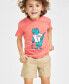 ფოტო #3 პროდუქტის Little Boys Varsity Dino Graphic T-Shirt, Created for Macy's