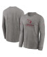 Фото #1 товара Men's Heather Gray Arizona Cardinals Sideline Performance Long Sleeve T-shirt