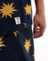 Hunky Trunks wavy sun swim shorts co ord in navy