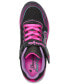 Фото #5 товара Little Girls Heart Lights - Retro Hearts Light-Up Fastening Strap Casual Sneakers from Finish Line