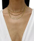 Фото #2 товара ADORNIA curb Chain, Paper Clip Chain, and Herringbone Chain Necklace Set