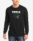 Фото #1 товара Men's Word Art Long Sleeve T-Rex Head T-shirt