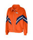 ფოტო #3 პროდუქტის Women's Orange Denver Broncos Plus Size Yarn Dye Stripe Full-Zip Jacket