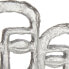 Декоративная фигура Лицо Серебристый полистоун (27 x 32,5 x 10,5 cm)