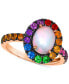 Фото #1 товара Multi-Gemstone Halo Ring (2 ct. t.w.) in 14k Rose Gold