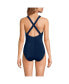 Women's Chlorine Resistant X-Back High Leg Soft Cup Tugless Sporty One Piece Swimsuit