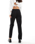 ASOS DESIGN tailored high waist cropped trouser in black