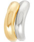 Фото #4 товара 2-Pc. Set Wavy Polished Stack Rings in Sterling Silver & 14k Gold-Plate