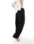 Фото #5 товара ASOS DESIGN pull on smart wide leg trousers in black