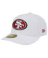 Фото #1 товара Men's White San Francisco 49ers Omaha Low Profile 59FIFTY Fitted Hat