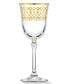 Фото #2 товара Gold-Tone Embellished White Wine Goblet with Gold-Tone Rings, Set of 4