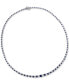 ფოტო #1 პროდუქტის Sapphire (8 ct. t.w.) & Diamond (1-1/2 ct. t.w.) All-Around Graduated 18" Collar Necklace in Sterling Silver