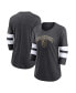 ფოტო #2 პროდუქტის Men's Heather Charcoal Vegas Golden Knights Special Edition 2.0 Barn Burner 3/4 Sleeve T-shirt