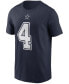Фото #2 товара Men's Dak Prescott Navy Dallas Cowboys Name and Number T-shirt