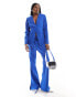 Extro & Vert tailored buttoned blazer in cobalt co-ord DE 34 - фото #4