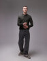 ARKET merino wool knitted long sleeve polo shirt in green