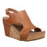 Фото #3 товара Corkys Tiffanee Studded Wedge Womens Brown Casual Sandals 41-0266-COGN