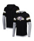 Фото #4 товара Men's Black Baltimore Ravens Long Sleeve Hoodie T-shirt