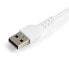 Фото #4 товара StarTech.com 12" (30cm) Durable White USB-A to Lightning Cable - Heavy Duty Rugged Aramid Fiber USB Type A to Lightning Charger/Sync Power Cord - Apple MFi Certified iPad/iPhone 12 - White - USB A - Lightning - 0.3 m - Male - Male