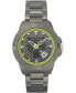 ფოტო #1 პროდუქტის Men's Touchdown Gray Stainless Steel Bracelet Watch 44mm