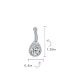 ფოტო #6 პროდუქტის Style Halo Clear Cubic Zirconia AAA CZ Fashion Formal Dangle Drop Teardrop Screw Back Clip On Earrings Prom Bridesmaid Wedding Rhodium Plated