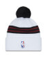 Фото #3 товара Men's White Chicago Bulls 2022/23 City Edition Official Cuffed Pom Knit Hat