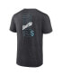 Фото #3 товара Men's Heather Charcoal Seattle Kraken Backbone T-Shirt