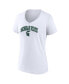 ფოტო #2 პროდუქტის Women's White Michigan State Spartans Evergreen Campus V-Neck T-shirt