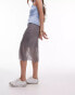 Фото #5 товара Topshop Sheer seamed 90s skirt in grey