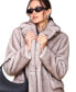 ფოტო #5 პროდუქტის Women's Notched-Collar Faux-Fur Coat