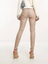 ASOS DESIGN coated skinny jean in neutral W32 L30 - фото #3