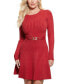 Фото #1 товара Women's Logo-Belt Fit & Flare Paige Sweater Dress