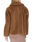 Фото #3 товара Women's Notched-Collar Single-Breasted Teddy Coat