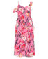 Фото #2 товара Plus Size Ruffle Love Print Maxi Dress