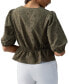 ფოტო #2 პროდუქტის Women's Cotton Eyelet Button-Front Blouse