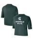 ფოტო #1 პროდუქტის Women's Green Michigan State Spartans Crop Performance T-shirt