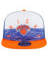 Фото #4 товара Men's Blue New York Knicks Arch A-Frame Trucker 9FIFTY Snapback Hat