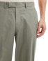 Фото #4 товара ASOS DESIGN smart oversized tapered linen blend trousers in dusty green