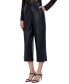 ფოტო #3 პროდუქტის Women's Faux-Leather Cropped Pants