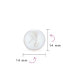 ფოტო #4 პროდუქტის Baroque Irregular Round Coin Shaped Bridal White Biwa Coin Freshwater Cultured Pearl Stud Earrings For Women.925 Sterling Silver