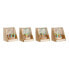 Wooden Game DKD Home Decor Wood Multicolour 4 Pieces 9 x 9 x 12 cm