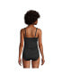 Women's Long V-Neck Wrap Underwire Tankini Swimsuit Top Adjustable Straps
