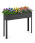 Фото #4 товара Metal Raised Garden Bed with Legs and Drainage Hole for Vegetable Flower